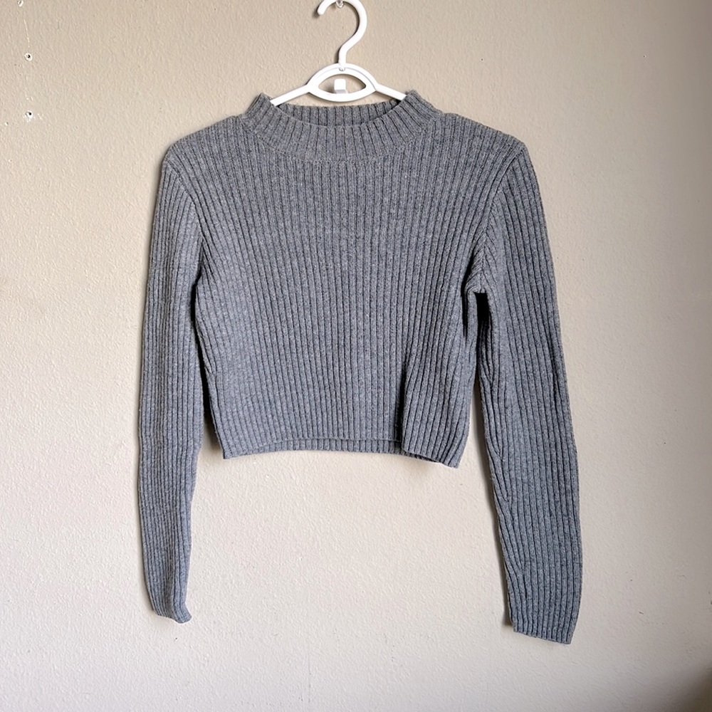 Brandy Melville Cropped Ribbed Mockneck